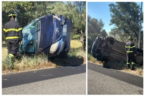 Incidente stradale sulla SP162 a Squillace Lido: Citroën C3 si Ribalta, tre ragazze ferite