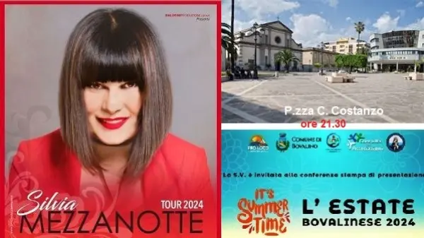 Bovalino: Venerdì 30 agosto il concerto di Silvia Mezzanotte (solista ed ex voce dei Matia Bazar).
