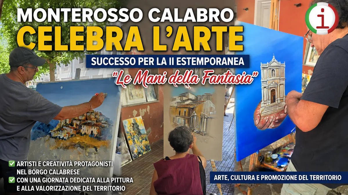 Monterosso Calabro celebra l’arte: successo per la II Estemporanea Le Mani della Fantasia. Video