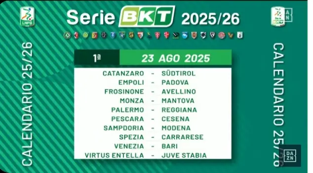 Presentazione calendario Serie B 2025/2026: oggi in diretta da Palazzo Te su InfoOggi.it e DAZN