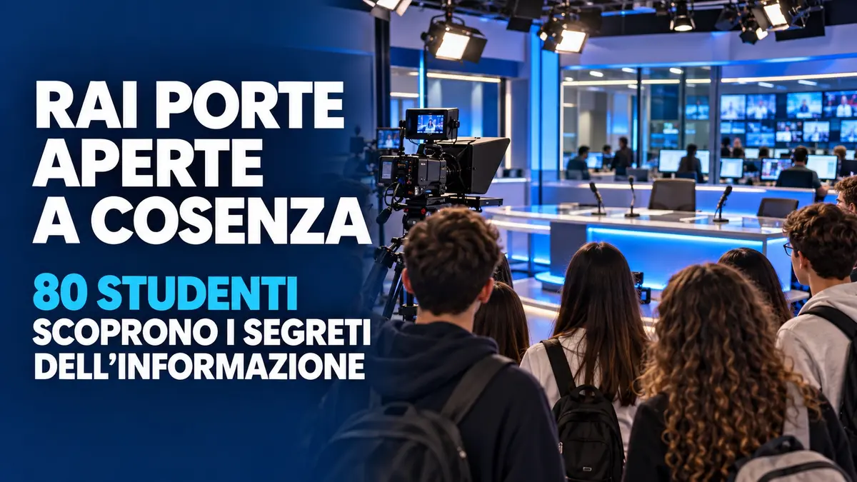 Rai Porte Aperte a Cosenza, 80 studenti scoprono i segreti dell'informazione
