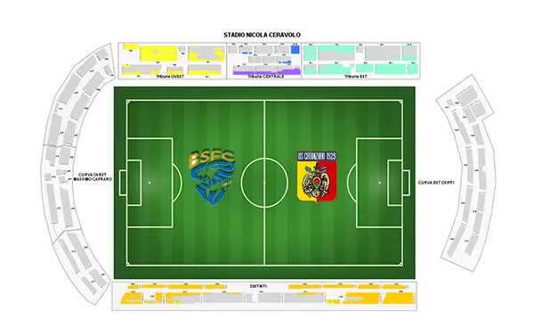 Calcio: Catanzaro-Brescia, al via la prevendita della 16ª giornata di Serie B