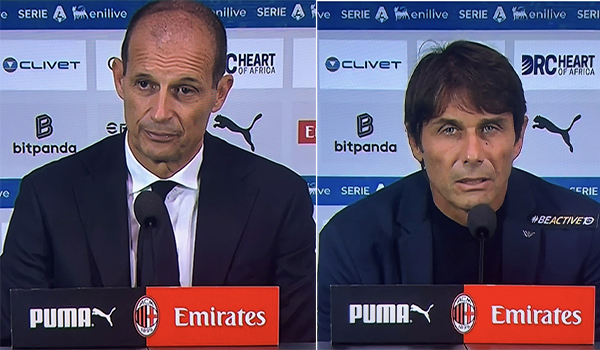 Milan-Napoli 2-1: le parole di Allegri e Conte nel post partita