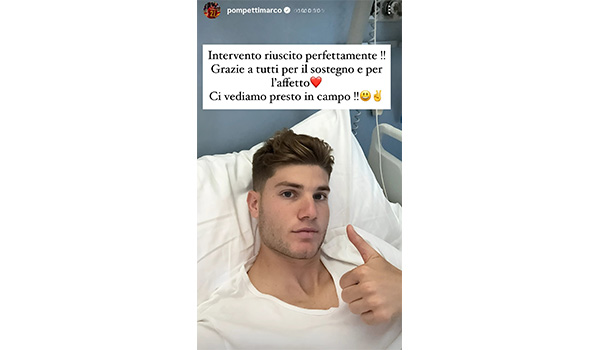 Marco Pompetti operato con successo: “Grazie a tutti per il sostegno!”