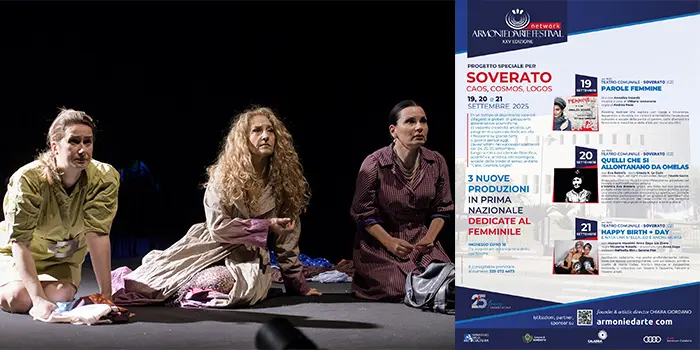 Il network di Armonie d’Arte a Soverato per 6 appuntamenti “immersivi” nel Teatro Contemporaneo 