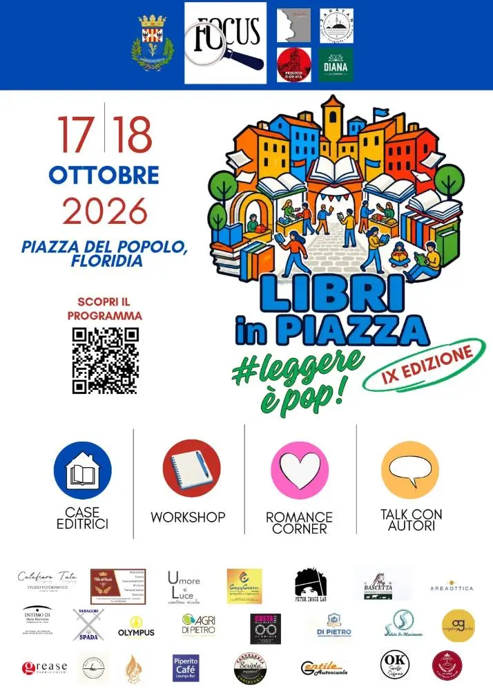 “Libri in Piazza” torna a Floridia: al via la IX edizione all’insegna del "Leggere è Pop”