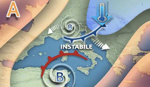  Previsioni Meteo: weekend di maltempo con piogge, freddo e neve. Tutti i dettagli