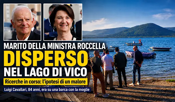 Marito della ministra Eugenia Roccella disperso nel lago di Vico