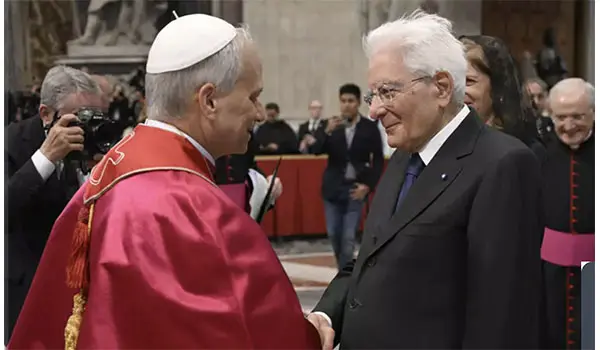 Mattarella in Vaticano da Papa Leone XIV: con lui Tajani e la figlia Laura
