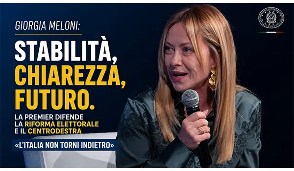 Meloni difende la riforma elettorale: «Serve stabilità, non un ritorno ai governi fragili» Video