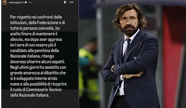 Andrea Pirlo rompe il silenzio sulla Nazionale