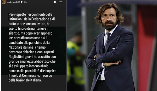 Andrea Pirlo rompe il silenzio sulla Nazionale