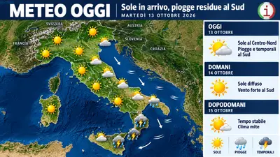 Meteo Italia torna il sole ma al Sud resistono piogge e vento forte