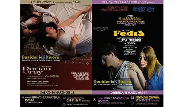 Desideriokdivora: Dorian Gray e Fedra in scena al teatro nuovo piccolo Garbatella