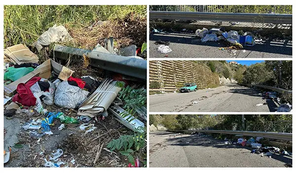 Catanzaro, cittadina denuncia una strada trasformata in discarica a cielo aperto