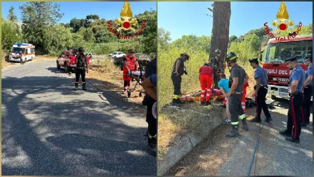 "Ricadi, soccorso difficile in dirupo: salvato dai Vigili del Fuoco a Torre Ruffa