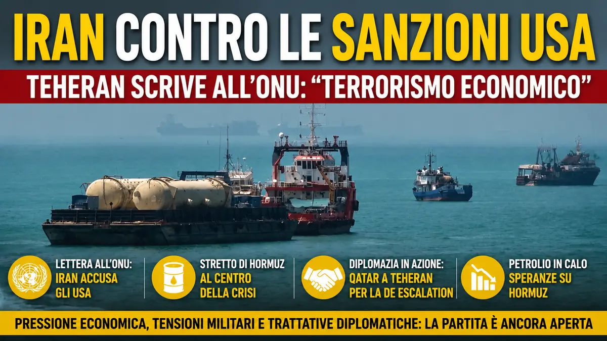 Guerra. Iran contro le nuove sanzioni Usa, Teheran scrive all’Onu e accusa Washington di terrorismo economico