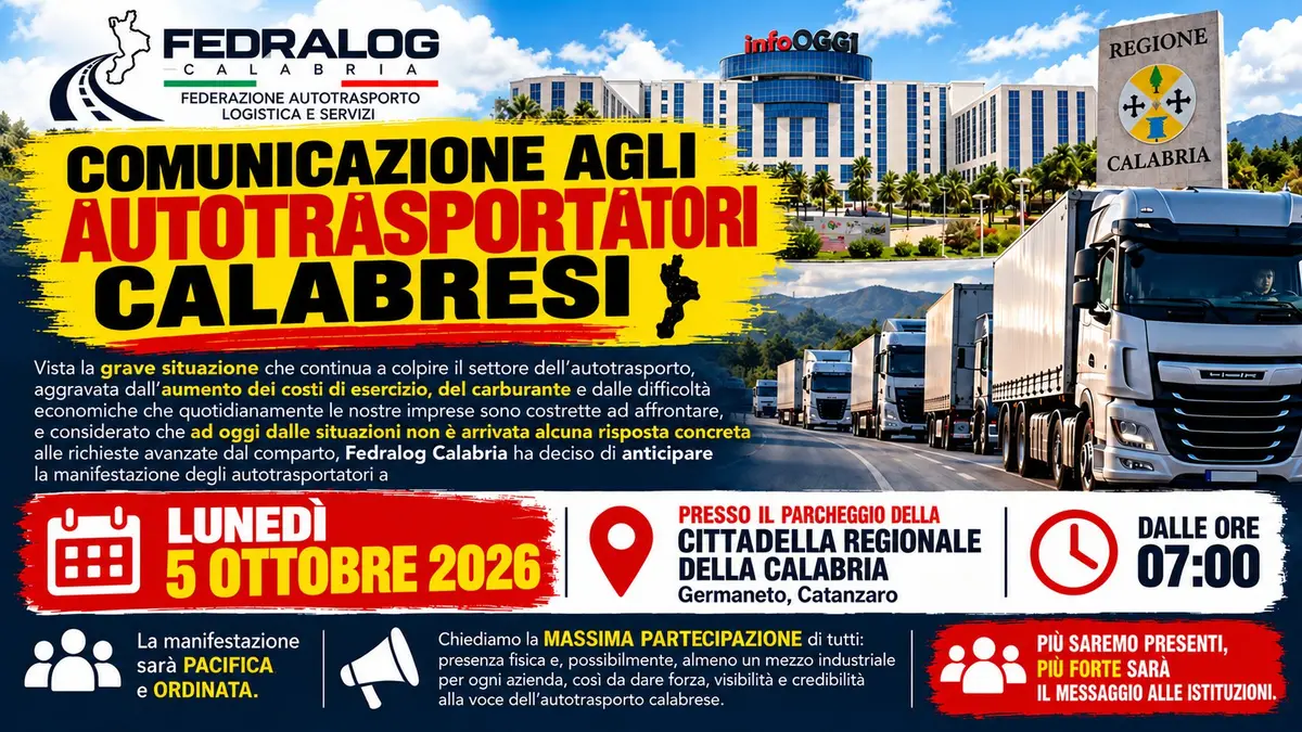Catanzaro, caro carburante in Calabria: autotrasportatori in protesta alla Cittadella regionale
