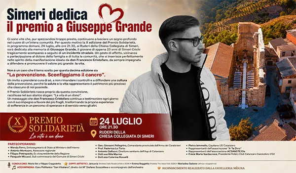 Simeri dedica il premio a Giuseppe Grande