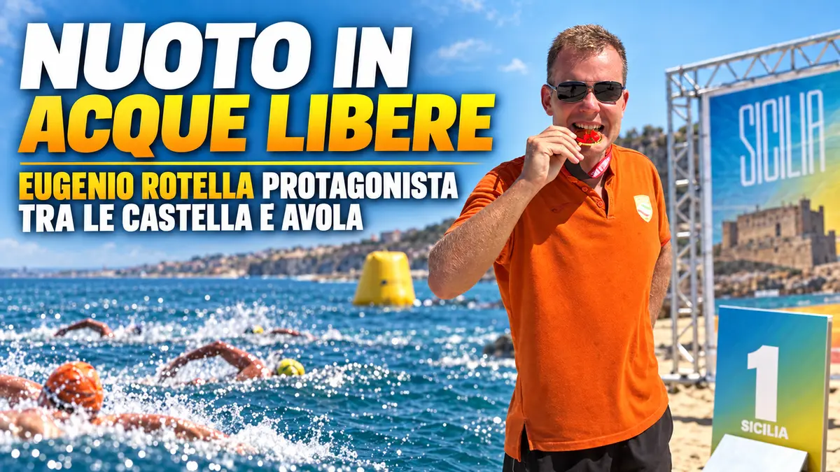 Nuoto in acque libere il catanzarese Eugenio Rotella protagonista tra Le Castella e Avola