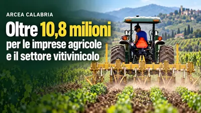 Arcea Calabria stanzia oltre 10,8 milioni per le imprese agricole e il settore vitivinicolo