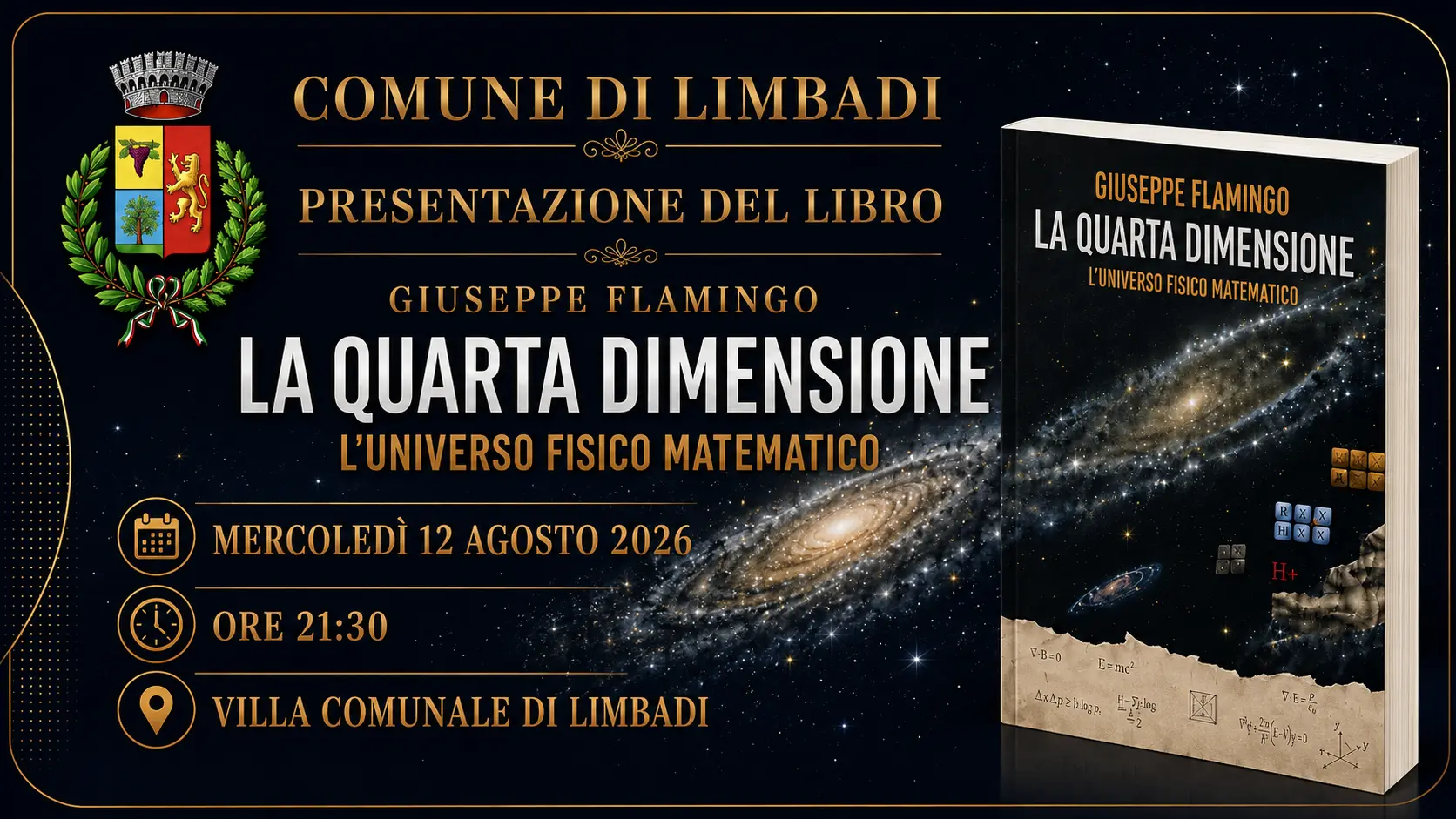 A Limbadi la presentazione del libro La quarta dimensione di Giuseppe Flamingo
