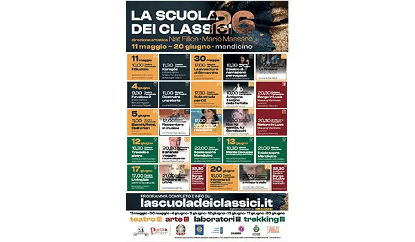 Mendicino si accende di cultura con “La scuola dei classici 2026”: un festival tra teatro, paesaggio e innovazione narrativa