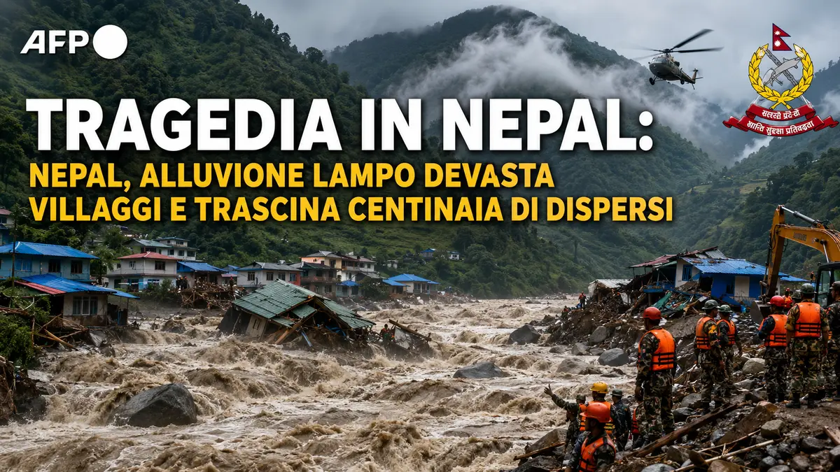 Nepal, alluvione lampo devasta villaggi e trascina centinaia di dispersi