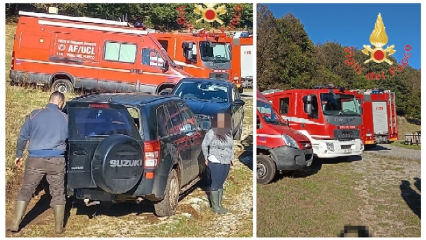 Dispersa nei boschi durante la ricerca di funghi: ritrovata dai Vvf