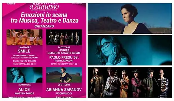 Festival d’Autunno, dal 23 al 26 ottobre Emozioni in Scena tra musica, teatro e danza
