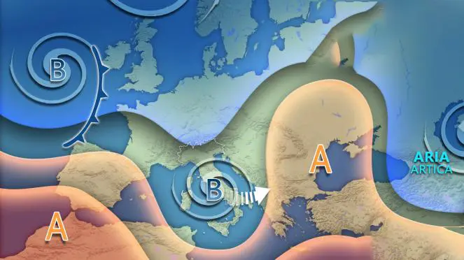 Previsioni Meteo: settimana di maltempo con pioggia, vento e neve