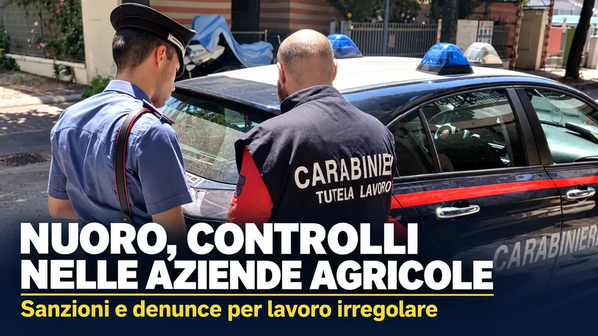 Nuoro, controlli dei Carabinieri nelle aziende agricole: sanzioni e denunce per lavoro irregolare