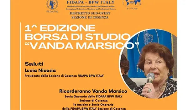 Scienza, medicina e futuro: la cerimonia di consegna della borsa di studio “Vanda Marsico” promossa dalla Fidapa di Cosenza