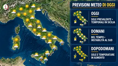 Meteo Italia, sole e temperature in aumento fino a martedì poi tornano piogge e temporali