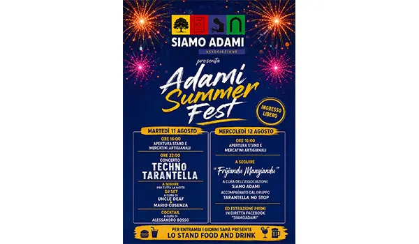 Adami Summer Fest, il nuovo evento dell'estate Decollaturese