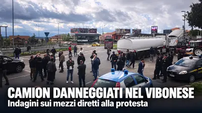 Vibo Valentia, danneggiati due camion diretti alla protesta degli autotrasportatori