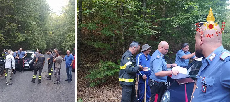 Disperso nei boschi della Sila Piccola: 75enne ritrovato dai Vvf 