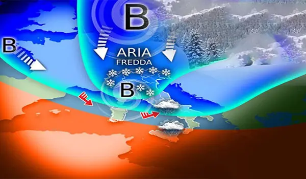 Previsioni meteo: aria artica in movimento verso l’Europa - Italia nel mirino del maltempo