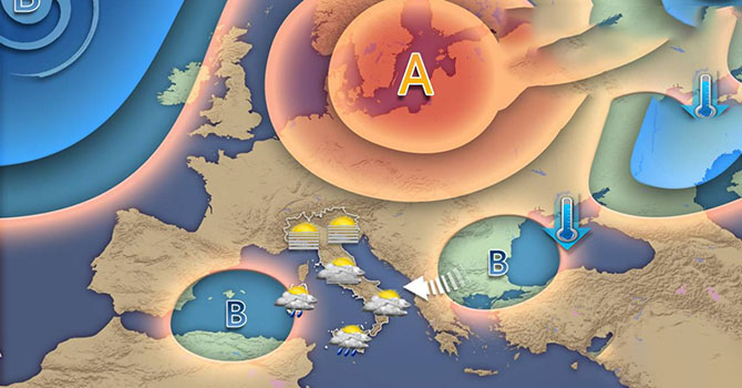 Previsione meteo weekend: Nebbie al Nord, piogge su Isole e Sud