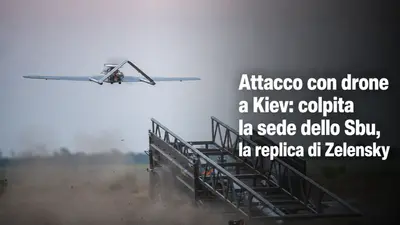 Attacco con drone a Kiev: colpita la sede dello Sbu, la replica di Zelensky