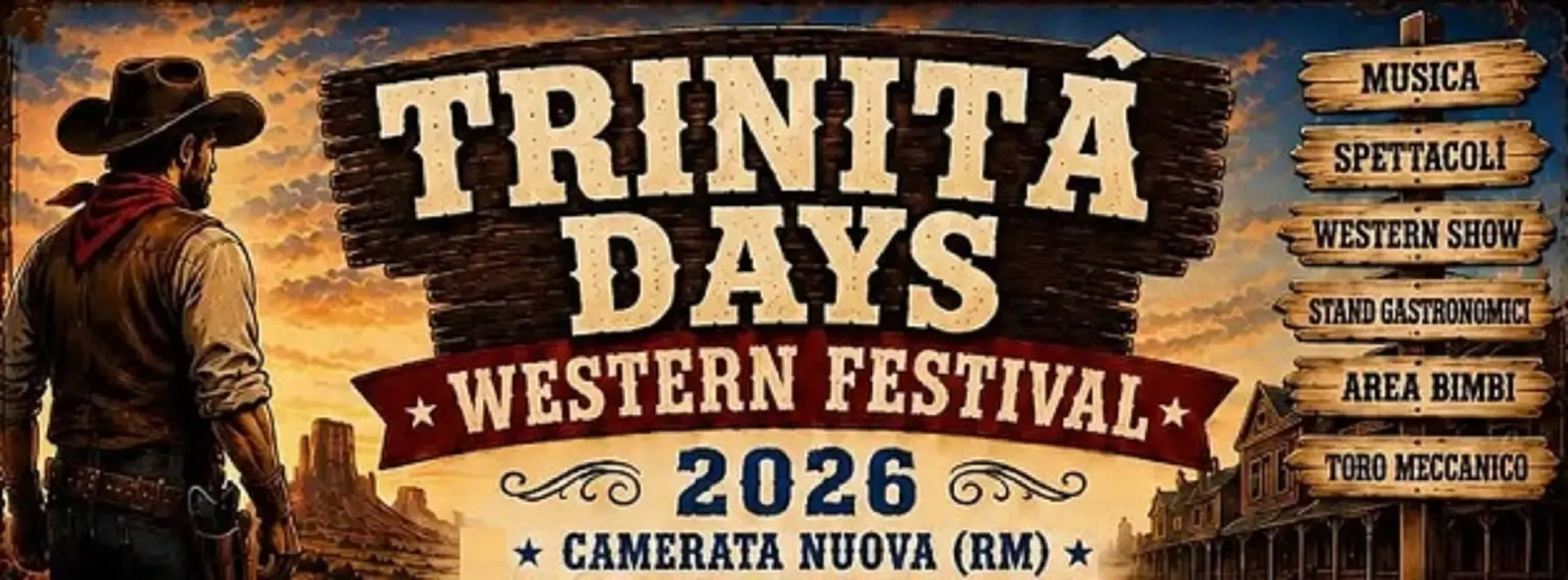 Torna il "Trinità Days" per vivere il Far West a Camerata Nuova
