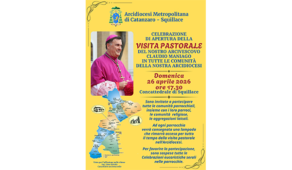 *Al via la visita pastorale dell’Arcivescovo S.E. Mons. Claudio Maniago: celebrazione di apertura a Squillace*