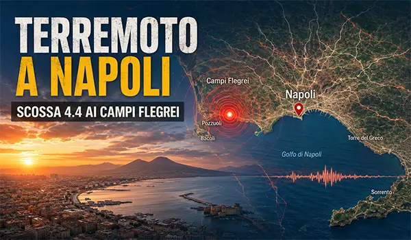 Terremoto ai Campi Flegrei, scossa di magnitudo 4.4 avvertita a Napoli all’alba