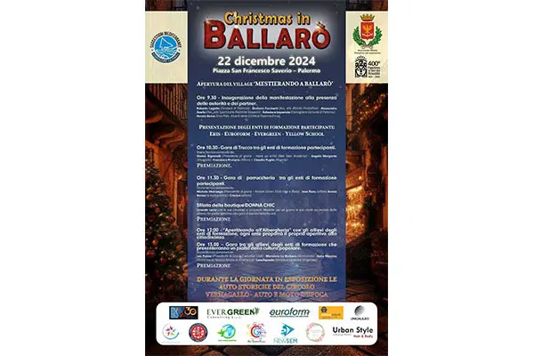 "Natale a Ballarò" domenica 22 dicembre a Palermo. I giovani protagonisti tra moda, bellezza e tradizioni gastronomiche