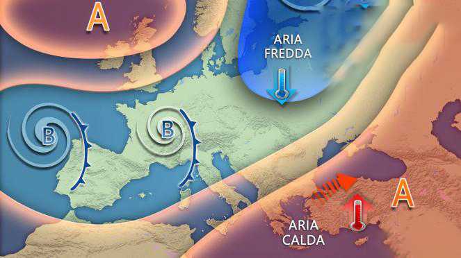 Previsioni Meteo, settimana tra maltempo e freddo dalla Scandinavia: piogge, temporali e calo termico