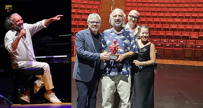 Fatti di Musica, standing ovation e Riccio d’Argento per Stefano Bollani all’Universita’ della Calabria