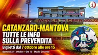 Calcio, Catanzaro-Mantova, ecco tutte le info sulla prevendita dei biglietti