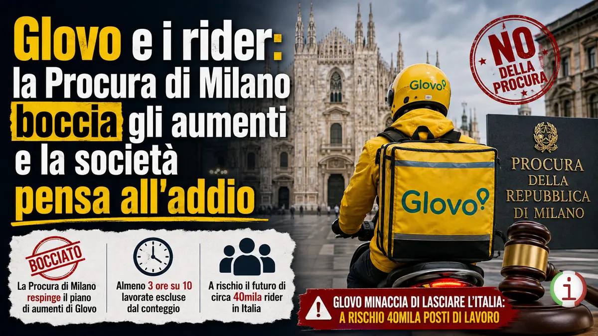 Glovo e i rider: la Procura di Milano boccia gli aumenti e la società pensa all'addio