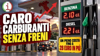 Caro carburanti, benzina e diesel ai massimi: un pieno costa fino a 28 euro in più