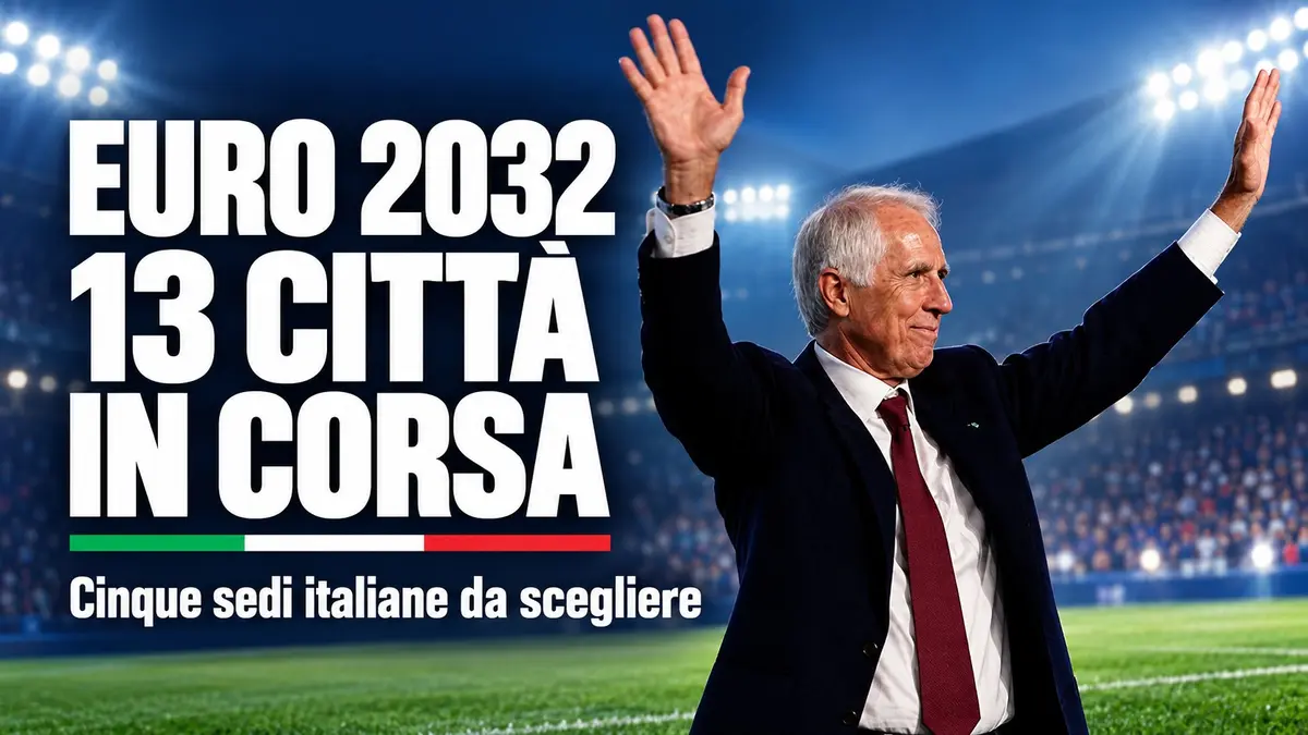 Euro 2032 prende forma con 13 città candidate e cinque sedi italiane da scegliere